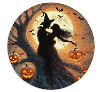 Halloween Couple Silhouette 1000 Teile Puzzle Für Erwachsene Bildungspiele Stressabbau-Puzzle Teamgeist Pflegen Für Die Ganze Familie, Geschenke Für Frauen & Männer 1000pcs (67.5x67.5cm)