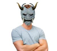 Halloween Cover, Japanese Shield - Latex Japanese Ghost Cosplay Prop Covers It has an elastic band on the back and can be easily adjusted to fit the size of your head