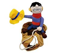 Halloween Cowboy Dog Costume Halloween Pet Suit Party Dressing Animal Clothes Western Style Outfit With Doll And Hat For Dogs Celebration (Yellow, L)