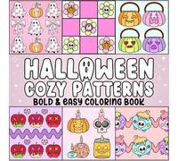 Halloween Cozy Patterns Coloring Book for Adults and Kids, Featuring Bold and Easy Designs for Relaxation