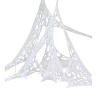 Halloween Creepy Cloth, Spider Web Fabric Decoration Prop, Stretchable Horror Gauze Drape, Ideal Scene Backdrop for Porch, Yard, Fence, Branches, Courtyard, Window Halloween Displays, 100x400cm White