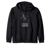 Halloween Creepy Clown I Have Candy Vintage Circus Scary Zip Hoodie