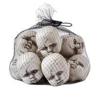Halloween Creepy Doll Head 10PCS Plastic 2.8x2.8x2.4 Inch Scary Doll Head with Bag DIY to Paint Creepy Baby Doll for Haunted House Halloween Party Supplies Decor Creepy Doll Scary Doll Doll