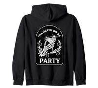 Halloween Creepy Fun Vibe Til Death Do Us Party Funny Zip Hoodie