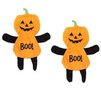 Halloween Crinkle Flatties - Pumpkin - Pack of 2 - Designed for Endless Tail-wagging Excitement - Perfect for Fetch or Cosy Cuddles - Give Your Furry Friend a Ghoulishly Good Time