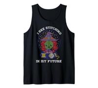 Halloween Cross Stitch Future Ball, I See Cross Stitch Tank Top
