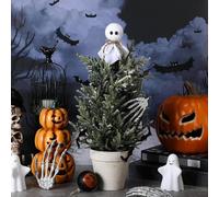 Halloween Crow Ghost Tree Topper, Gothic Black Crow Tree Topper, Spooky Halloweens Tree Ornaments, Funny Holiday Halloween Party Decoration Supplies