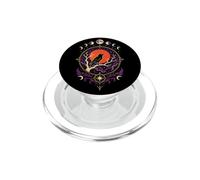 Halloween Crow Moon Phase Star Badge Night Sky Raven Art PopSockets PopGrip for MagSafe