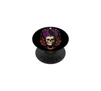 Halloween Crow Raven Full Moon Phases Skull Gothic Art PopSockets Adhesive PopGrip