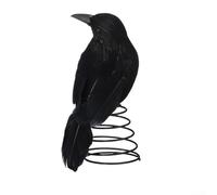 Halloween Crow Tree, Spooky Miniature Ornament for Mini Christmas Trees, Black Crow Haunted Tree Decoration, Autumn Harvest Ornament, Thanksgiving Scarecrow Decor