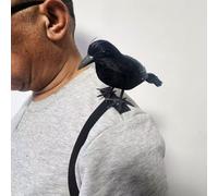 Halloween Crows Artificial Feathered Crows Realistic Raven Birds Decorations Animal Ornament Spooky Black Feather Crow Bird for Halloween Party Prop Indoor Outdoor Home Garden Decoration Model D