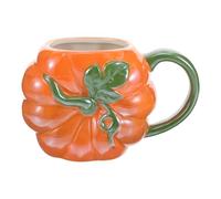Halloween Cup - Ceramic Tankard Shaped with Handle, Seasonal Drink Container for Juice Milk Beer Wine | Funny Gift Idea for Adults Colleagues Teacher