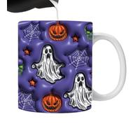 Halloween Cup | Halloween Ceramic Ghost Drinkware | 350 ml Coffee Mug Desk Ornaments | For Tea, Milk, Cappuccino, Soda, Beer, Home, Kitchen, Office, School, Birthday Party