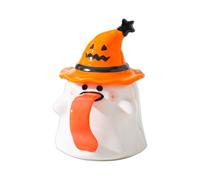 Halloween Cup - Halloween Ghost Mug with Lid and Handle Funny Cups for Coffee Tea Drinks Party Accessories for Restaurant Hotel Home Counter Apartment