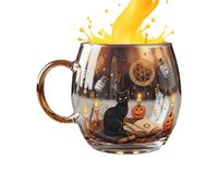 Halloween Cups,Haunted Path Glass Coffee Cups - Water Tea Beverage Containers - for Restaurant Apartment Farmhouse Kitchen Hotel Home