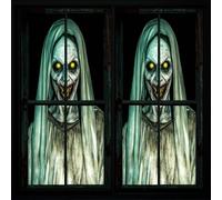 Halloween Curtains Ghost Nun Halloween Thermal Insulated Drapes for Day of The Dead Window Curtain Party Decorations 47.2×31.5 Inch