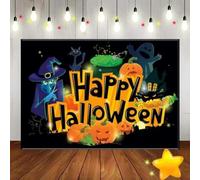 Halloween Custom Birthday Backdrop Gloomy Woods Graveyard Background Decoration Witch Baby Shower Banner Photo Night Horrible 240X180cm