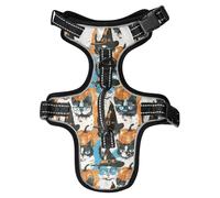 Halloween Cute Cat Witches Reflective Vests for Dogs for German Shepherd Walking Waterproof Vest for Walking at Night chalecos para Perros