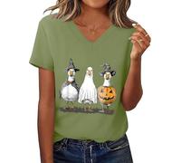 Halloween Cute Duck Ghost Shirt Farmer Duck Lover Tee Ducks Ghost T-Shirts