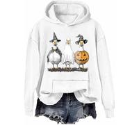 Halloween Cute Duck Ghost Sweatshirt Farmer Duck Lover Shirts Ducks Ghost Hoodie