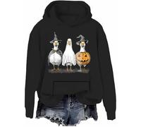 Halloween Cute Duck Ghost Sweatshirt Farmer Duck Lover Shirts Ducks Ghost Hoodie