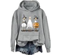 Halloween Cute Duck Ghost Sweatshirt Farmer Duck Lover Shirts Ducks Ghost Hoodie