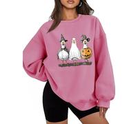 Halloween Cute Duck Ghost Sweatshirt Farmer Duck Lover Shirts Ducks Ghost Hoodie Pink