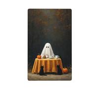 Halloween Cute Ghost Drinking Coffee Outdoor Table Single Toggle Blank Wall Plate Light Switch Cover Decorative 1 Gang for Kitchen Room Bathroom Size 11.4x7cm