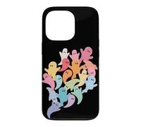 Halloween Cute Ghost Multicolor Rainbow Minimalist Pattern Case for iPhone 13 Pro
