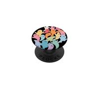 Halloween Cute Ghost Multicolor Rainbow Minimalist Pattern PopSockets Adhesive PopGrip