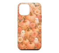 Halloween Cute Ghost Peach Pumpkin Flower Watercolor Fall Case for iPhone 12 Pro Max