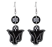 Halloween Cute Ghost Pumpkin Earrings for Women Fun Pumpkin Candy Earrings Halloween Acrylic Earrings Halloween Jewelry, 0, Acrylic, No Gemstone