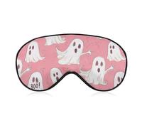 Halloween Cute Ghost Sleep Mask Lightweight Blindfold Eye Mask with Adjustable Strap for Men Women