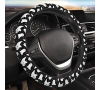 Halloween Cute Ghosts Boo Car Steering Wheel Cover Soft Elasticity Universal 15 Inch Goth Car Accessories Steering Wheel Protector for Women Girls Ladies Men
