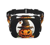 halloween cute pumpkin print Fashion Waist Packs Crossbody Belt Bag Fanny Pack for Women Crossbody for Traveling Running, Black, One Size