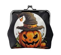 halloween cute pumpkin print Small Pouch Kiss Lock Coin Purse for Women Coin Change Purse, Credit Card Wallet
