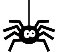 Halloween Cute Spooky Incy Wincy Spider Vinyl Decal Sticker for Car/Window/Wall (Black Matt)