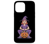 Halloween Cute Witch With Jack O Lantern Candy Case for iPhone 13 Pro Max
