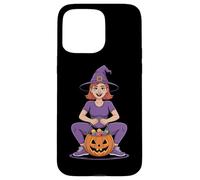 Halloween Cute Witch With Jack O Lantern Candy Case for iPhone 15 Pro Max
