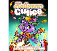 Halloween Cuties: 8.5 x 11" Deluxe Edition Large Print Coloring Book featuring 40 Cute and Creepy Illustrations to Celebrate Halloween!