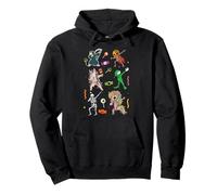Halloween Dabbing Skeleton Witch And Monsters Dab Dance Pose Pullover Hoodie
