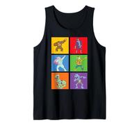 Halloween Dabbing Skeleton Witch and Monsters Dab Dance Pose Tank Top