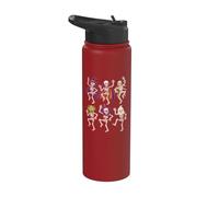Halloween Dancing Skeletons Ghost Mummy Clown Crew Stainless Steel Insulated Water Bottle