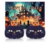 Halloween Dangle Earrings for Women Men: Cute Fall Pumpkin Cat Ghost Earrings - Spooky Light Up Glow in the Dark - Hot Topic Witch Spider Web Jewelry, Leather, No Gemstone