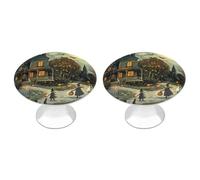 Halloween Dare Round Cabinet Pulls Drawer Knobs 1.1 Inch Handles for Kitchen Dresser Set of 2