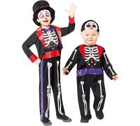 amscan Mexican DOTD Day Of The Dead Kids Boys Fancy Dress Halloween Costume Outfit (4-6 Years)