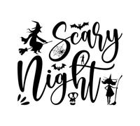 Halloween Day Special Lettering Stickers 65.6x81.6cm Do not Damage The Wall Surface Black