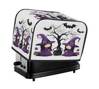 Halloween Dead Tree Bat Witch Hat Girl Toaster Cover 2 Slice Dust Cover for Bread Machine,Small Kitchen Appliance