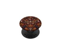 Halloween Death Moth Skull Pumpkin Raven Crescent Moon Art PopSockets Adhesive PopGrip