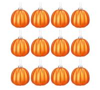 Halloween Decor - 12 Pieces 5 cm Polystyrene Pumpkin Ornament | Pumpkin Cornamenț | Resin Ghost Figure Rines Christmas Ball Pendant Mat Painting | Autumn Home Decoration Gift